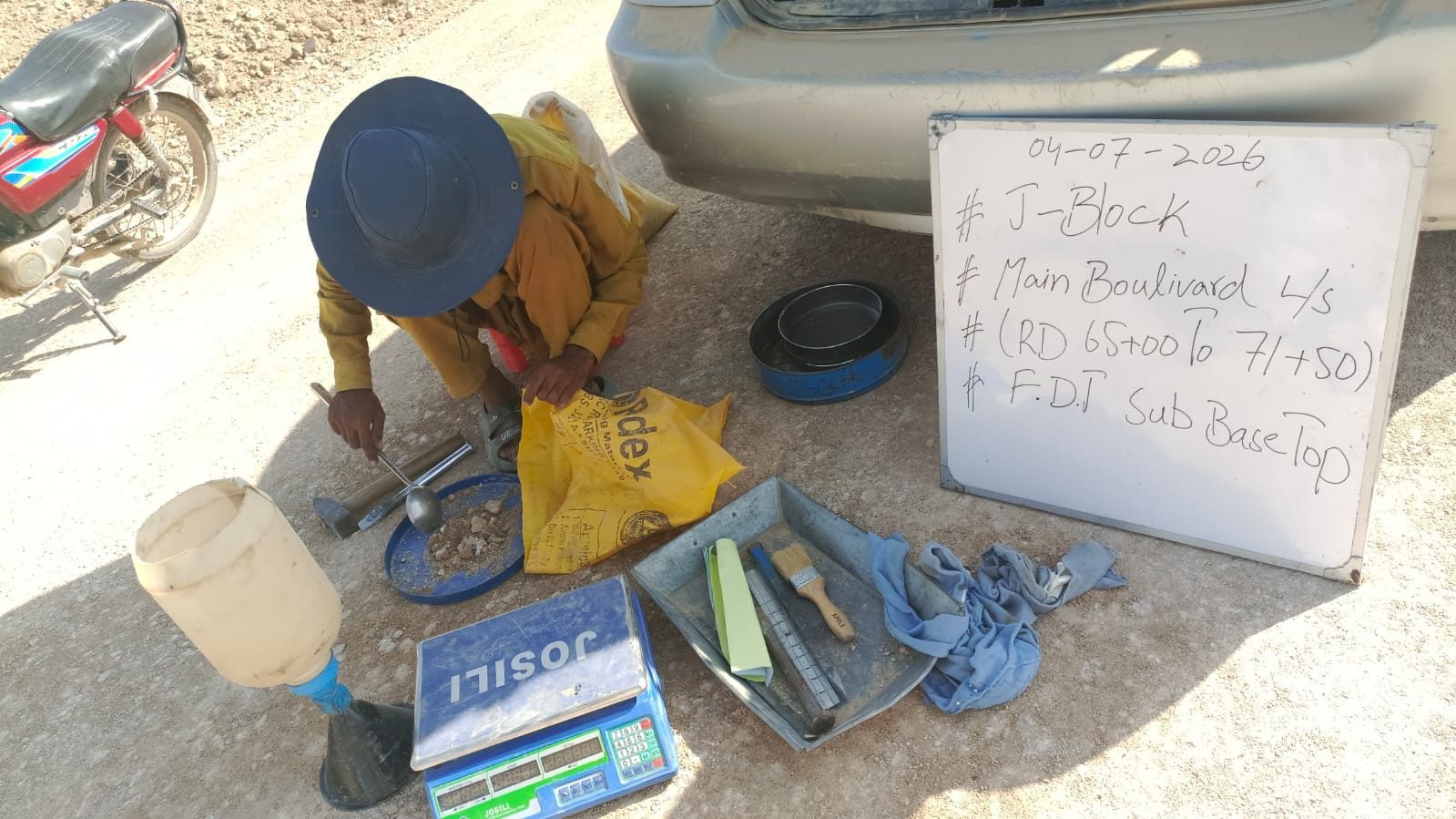 Quality testing on site